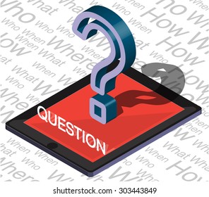 illustration of info graphic question mark concept 