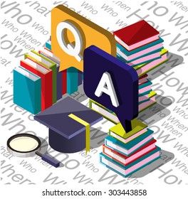 illustration of info graphic question mark concept 