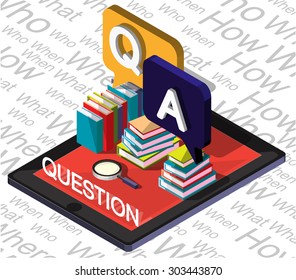 illustration of info graphic question mark concept 