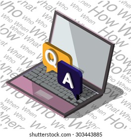 illustration of info graphic question mark concept 