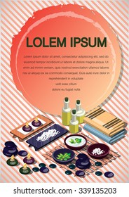 illustration of info graphic spa concept in isometric graphic