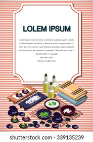 illustration of info graphic spa concept in isometric graphic