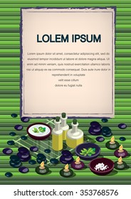 illustration of info graphic spa concept in isometric graphic