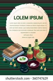 illustration of info graphic spa concept in isometric graphic