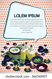 illustration of info graphic spa concept in isometric graphic