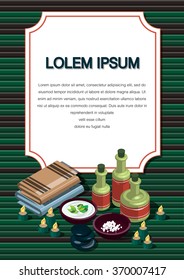 illustration of info graphic spa concept in isometric graphic