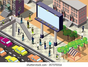 illustration of info graphic  urban city concept in isometric graphic
