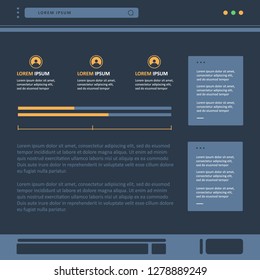 Illustration of infographic design template flat vector
