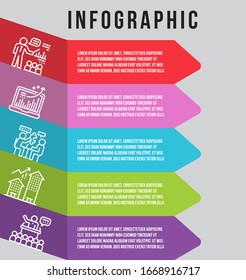 Illustration of Infographic template with elements 