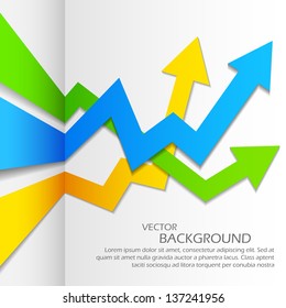 illustration of infographics business arrow chart for presentation and promotion
