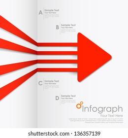 illustration of infographics options arrow for presentation and promotion