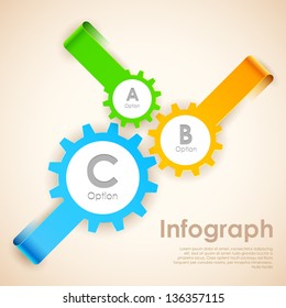 illustration of infographics options banner for presentation and promotion