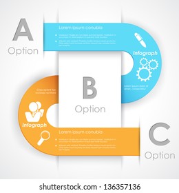 illustration of infographics options banner for presentation and promotion
