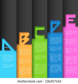 illustration of infographics options banner for presentation and promotion