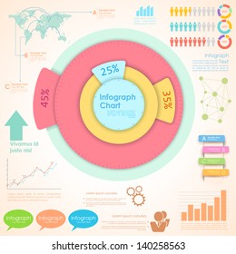 ilustración de la gráfica de opciones de infografía para presentación y promoción