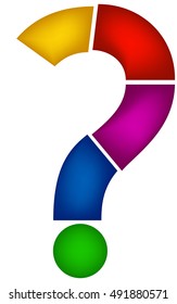 illustration infographics, web design, clean question mark infographics