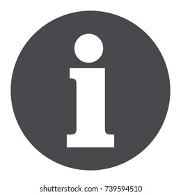 Illustration of information gray circle icon