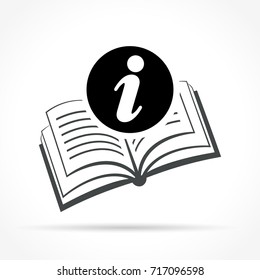 Illustration of information icon on white background