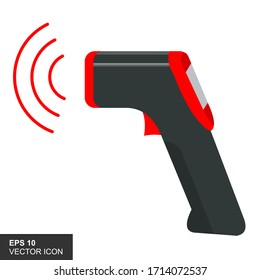 Illustration of an Infrared Thermometer with a white background. Vector illustration.