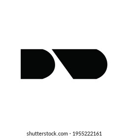 ilustración letra inicial logotipo o icono DD. EPS 10
