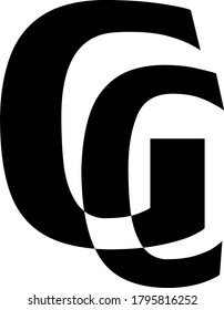 ilustración del vector del logotipo GC de la letra inicial
