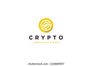 Illustration Anfangsbuchstaben S Crypto Logo Design