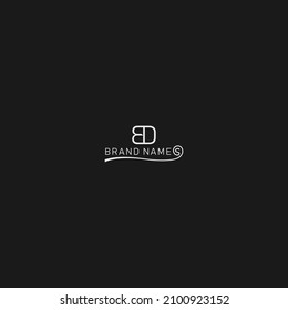 Illustration initial logo BD or DB , character logo unique, funny for fashion, hotel, product, industry