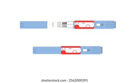 Illustration of Injectable Diabetes Medication Pen