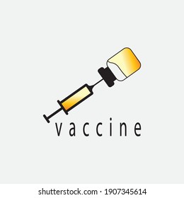 illustration of injection logo vaccine design vector icon
