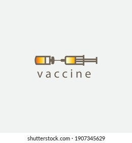 Illustration Of Injection Logo Vaccine Design Vector Icon