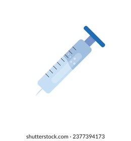 Illustration of injection, syringe, infusion hospital with white background.