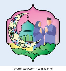 illustration of inner and outer sorry on the day of Eid