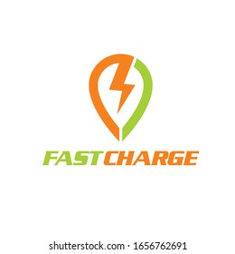 Illustration of innovation for modern charging car Logo Design template