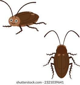 Illustration of an insect. Cockroaches are not only ugly to look at, they are also hated by many as their least favorite pest.