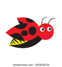 an illustration of an insect,beetle,lady bug can be used as an icon