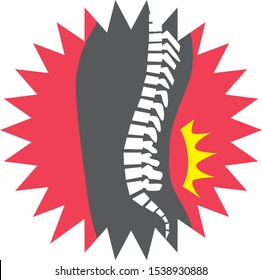 Illustration inspired by a man with back pain