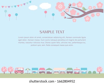Illustration inspired by the spring festival.
Can be used for advertising and cards.
A layout that allows you to put text and designs in the sky.