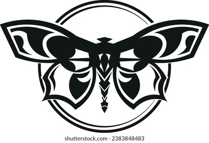 Ilustración inspirada en la forma de la libélula , puede ser usada como logo y tatuaje . 