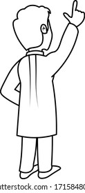 ilustración de un instructor que describe algo