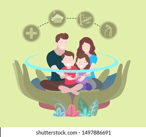 illustration of insurance planning for families
