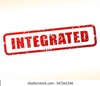 Illustration Integrated Text Buffered On White Stock Vector (Royalty ...