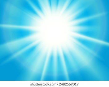 Illustration des intensiven Lichts der Sonne