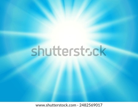 Illustration of the intense light of the sun