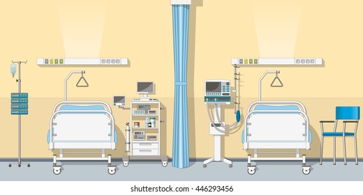 Illustration an intensive care unit