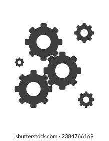 
Illustration of interconnected gears with a simple design