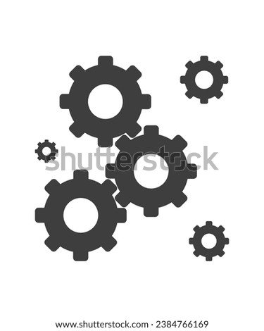 
Illustration of interconnected gears with a simple design