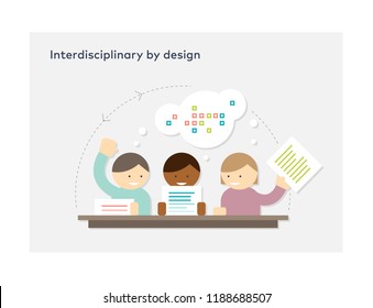 Illustration of interdisciplinary and diverse work group 