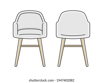 Illustration of an interior chair.