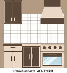 Ilustración de un diseño de cocina interior