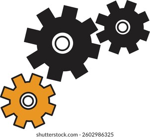 Illustration of Interlocking Gears icon